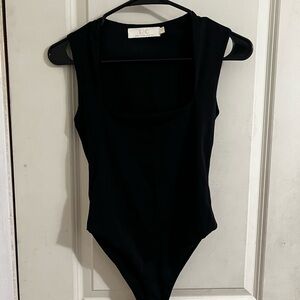 Black Sleeveless Bodysuit